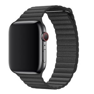 Apple Watch Band Black Leather Loop - Large